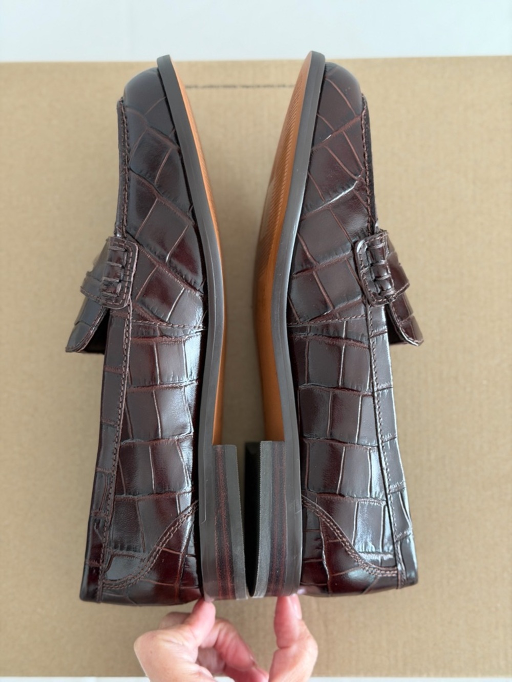 Madewell The Grayson Penny Loafer in Chocolate Raisin, Size 8 - Picture 4 of 10
